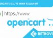 Opencart 3 SSL ve www kullanımı