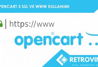 Opencart 3 SSL ve www kullanımı