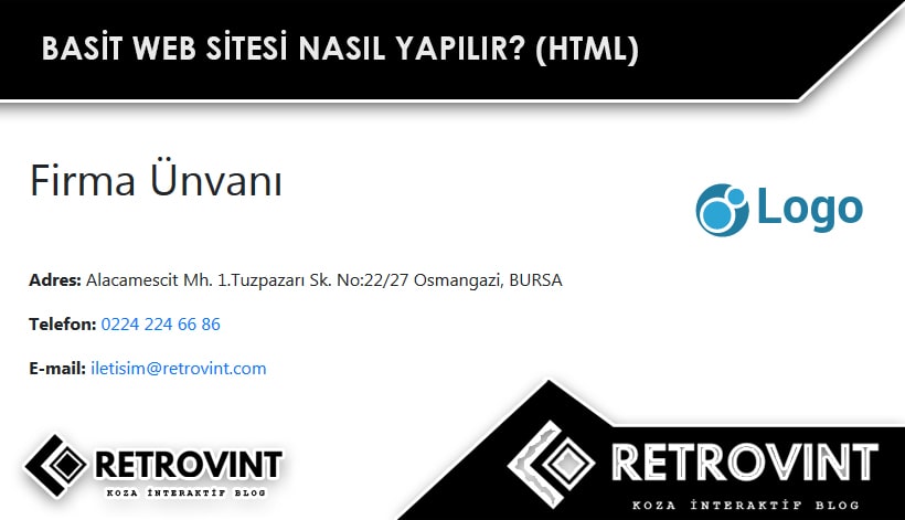 Basit Web Sitesi Nasıl Yapılır